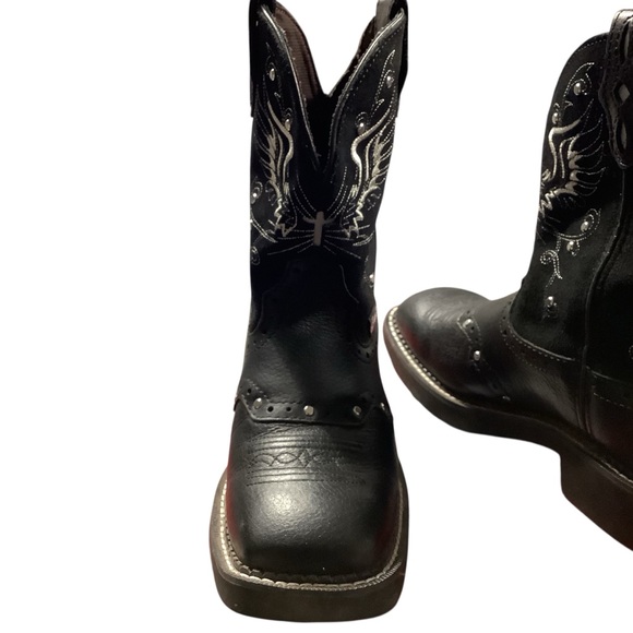 Justin Boots Women's Black Cowboy Boots BRAND NEW W/BOX - Picture 15 of 15